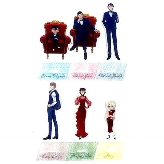 Detective Conan Subaru Okiya & Others All 6 Types Set Sega Lucky Kuji Red Party Collection Acrylic Stand Prize I [USED]