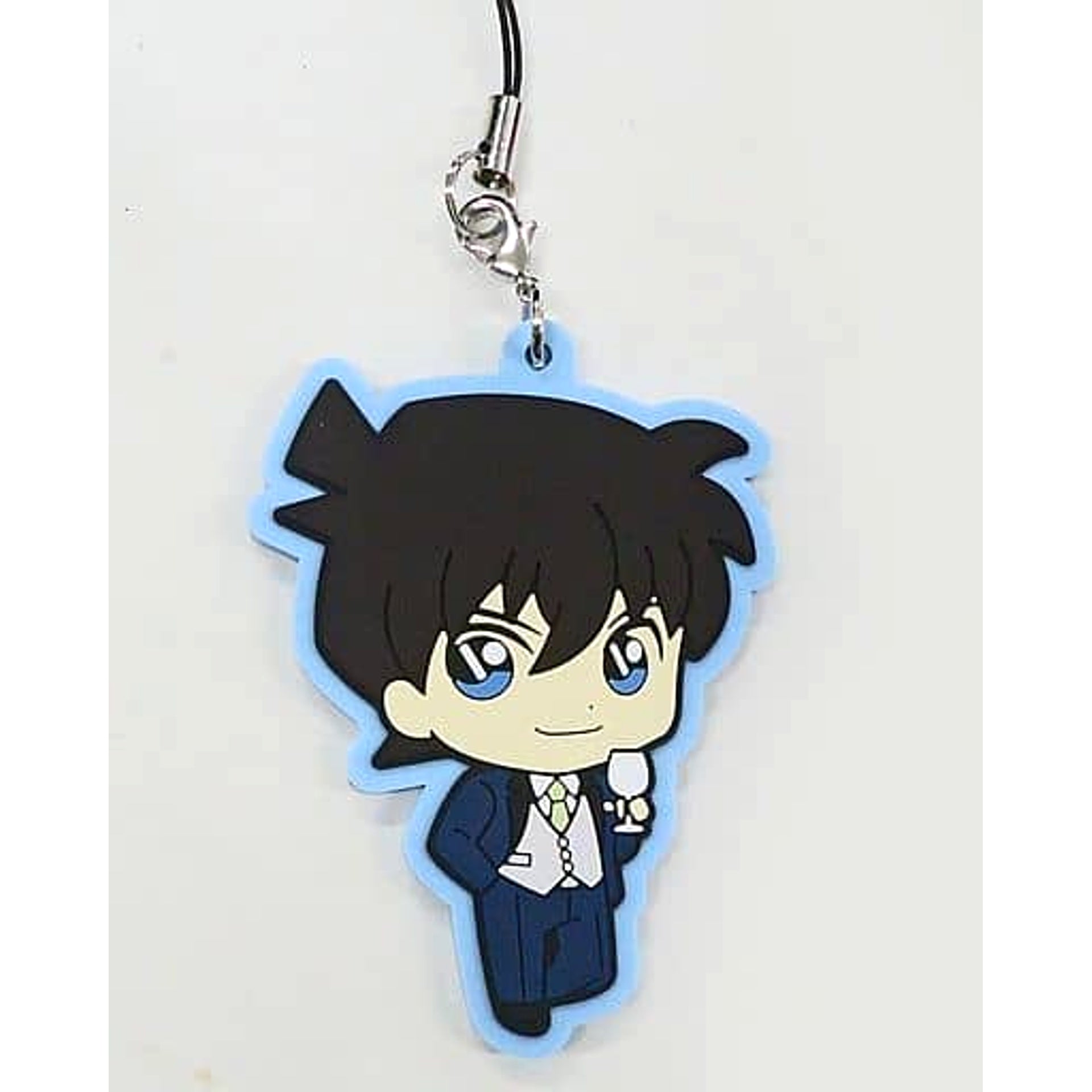 Detective Conan Shinichi Kudo Sega Lucky Kuji Red Party Collection Rubber Charm Prize K [USED]