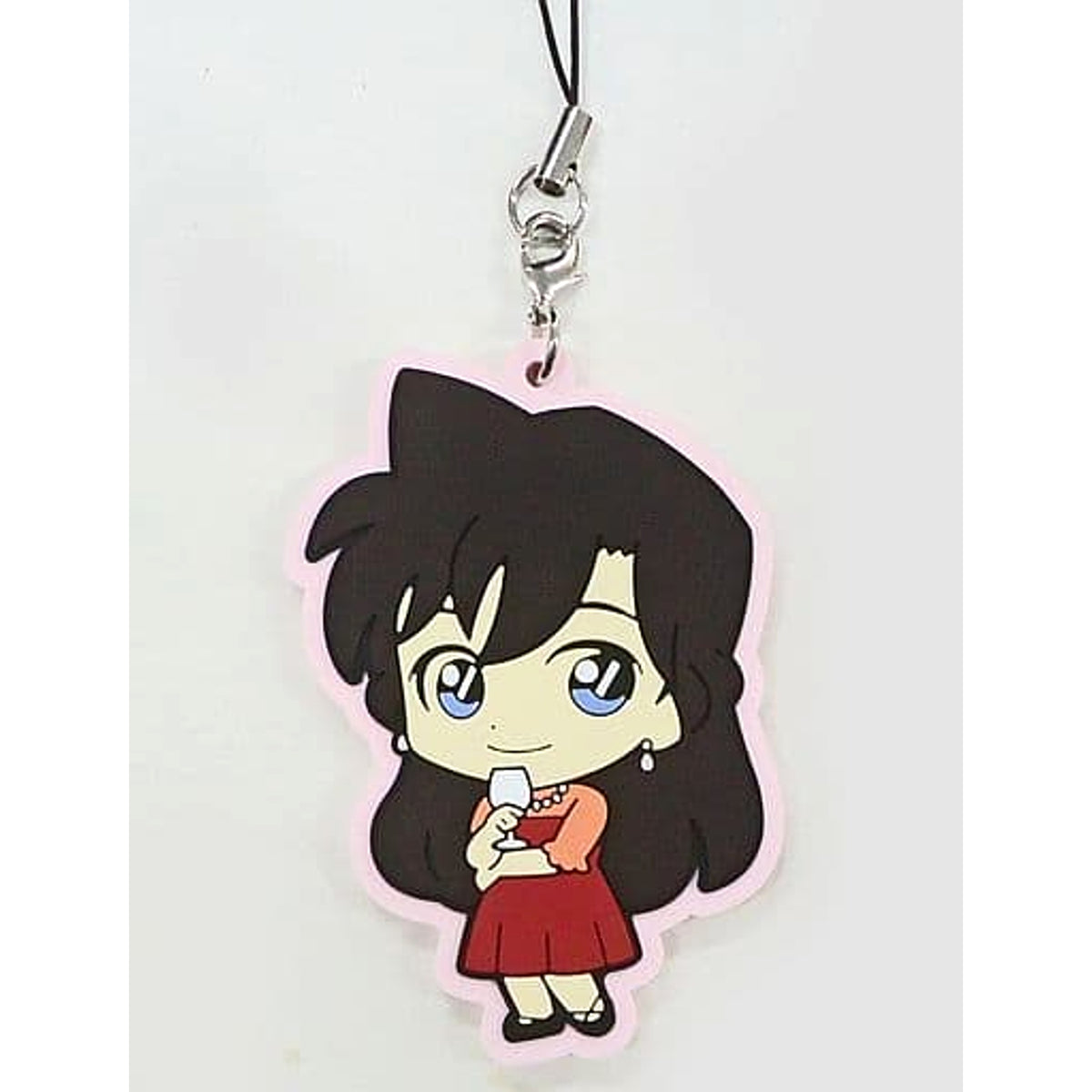 Detective Conan Mori Ran Sega Lucky Kuji Red Party Collection Rubber Charm Prize K [USED]