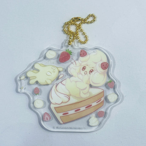 Alcremie Milky Vanilla Pokemon Acrylic Charm Collection Mawhip a La Mode Pokemon Center Limited Charm [USED] — photo 1