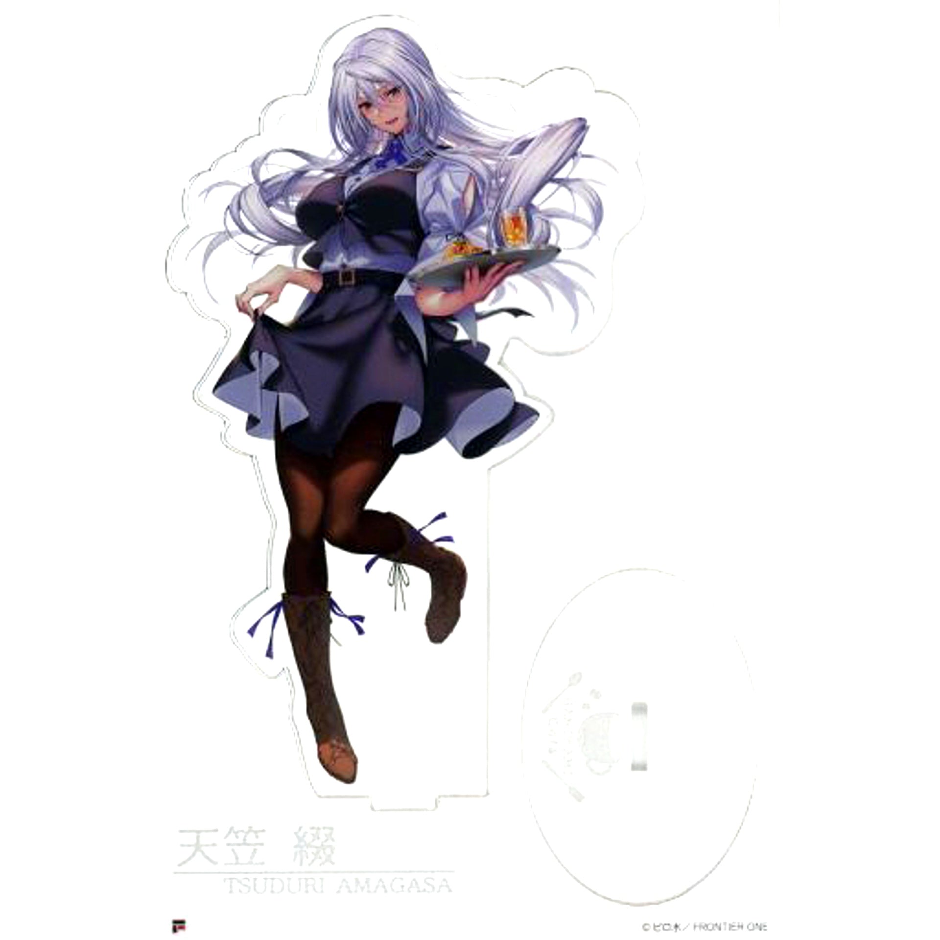 Tsuzuri Amagasa Acrylic Stand Waitress Ver. Hanikami Kanojo Piromizu x Frontier One Cafe Asan Hanikami Cafe [USED]