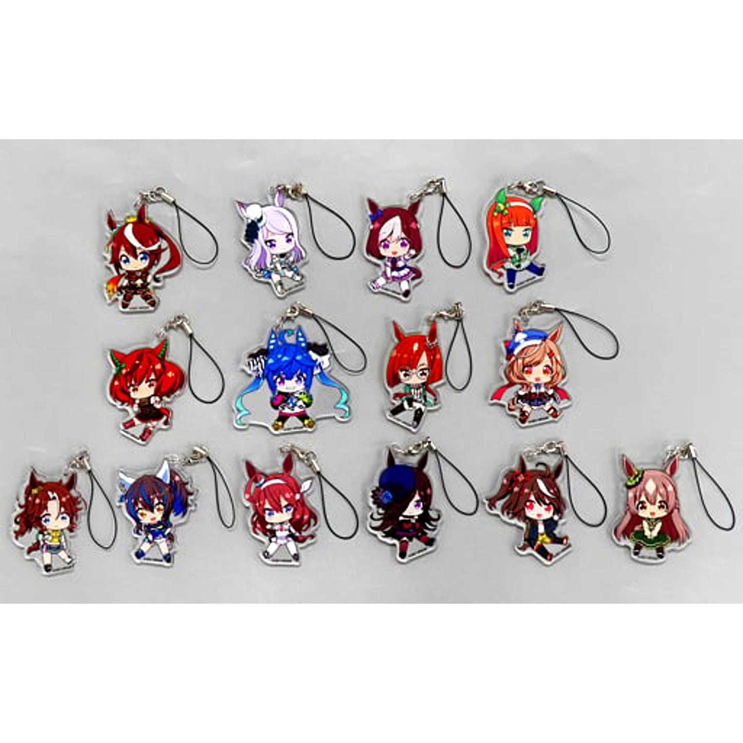 Set of 14 Umamusume Pretty Derby Season 2 Petanko Trading Acrylic Strap [USED]