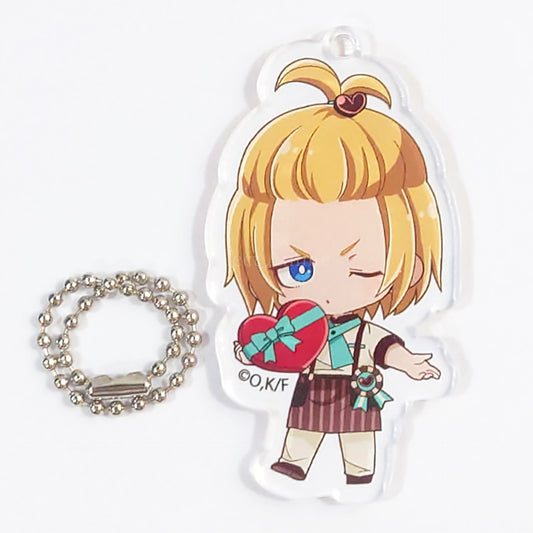 Fire Force Arthur Boyle Acrylic Keychain Valentine Ver. Princess Cafe Limited Keychains [USED]