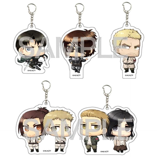Attack on Titan Hange Zoe & Others Chimi Character Design Acrylic Keychain 12 All 5 Types Set Keychains [USED]