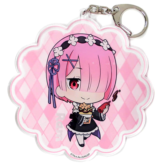 Re:ZERO -Starting Life in Another World- Ram Trading Acrylic Keychains Bakudan-Yaki Honpo Limited Keychains [USED]
