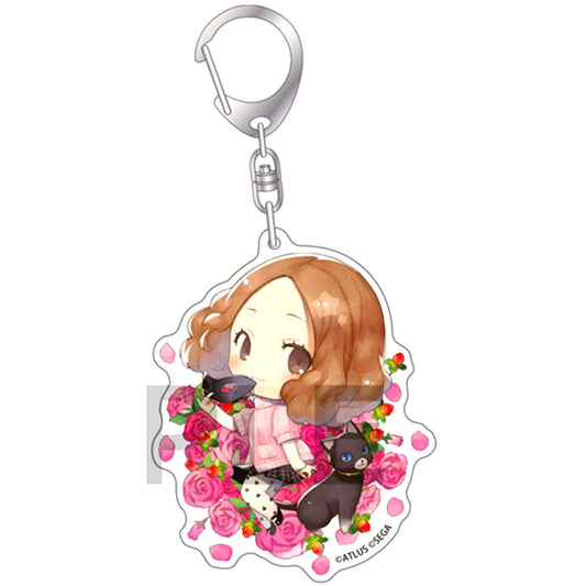 Haru Okumura & Morgana Persona 5 Royal Chara-Flora Acrylic Keychain [USED]