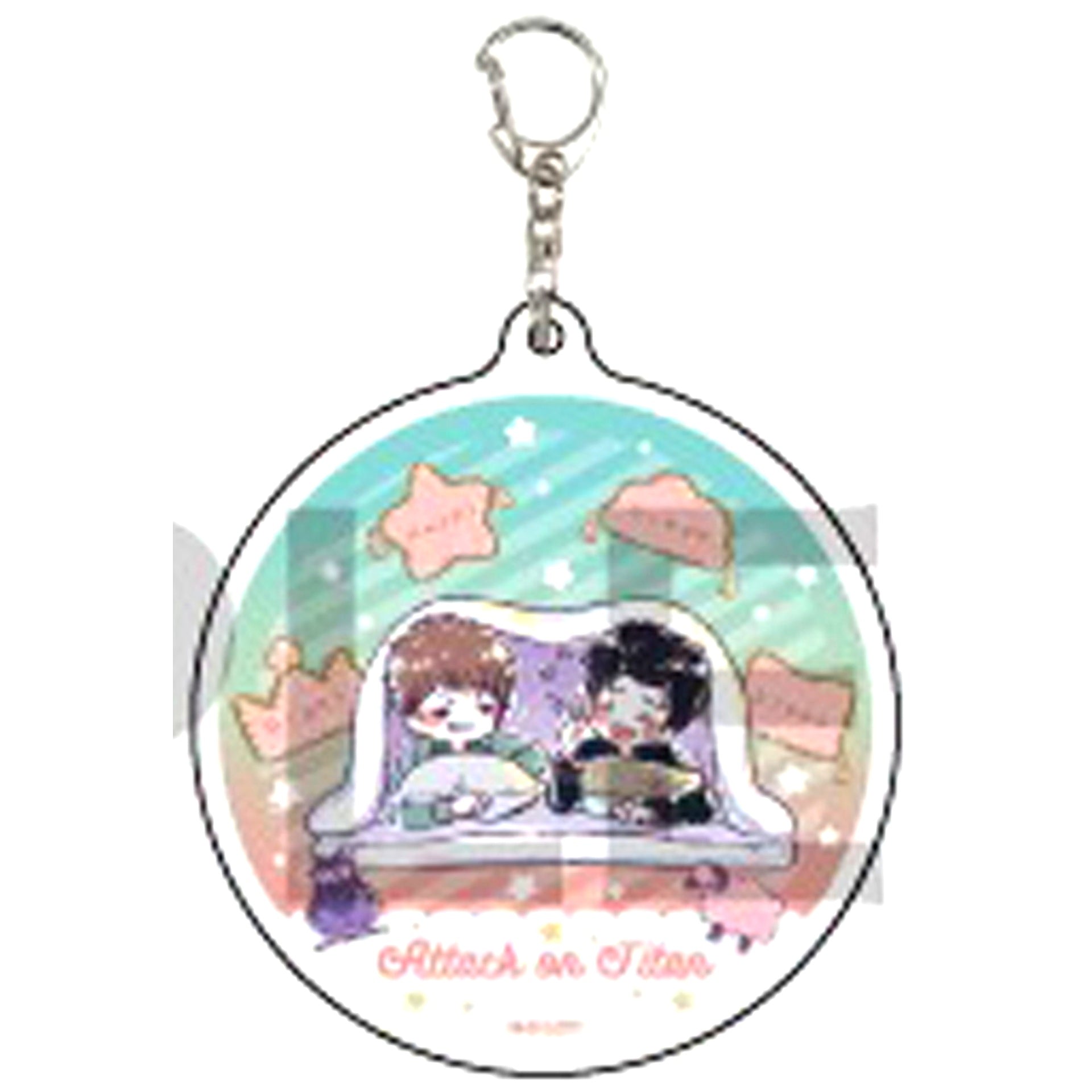 Jean Kirstein & Marco Bodt Attack on Titan Acrylic Keychain 09 Sleepover Party Ver. GraffArt Design [USED]