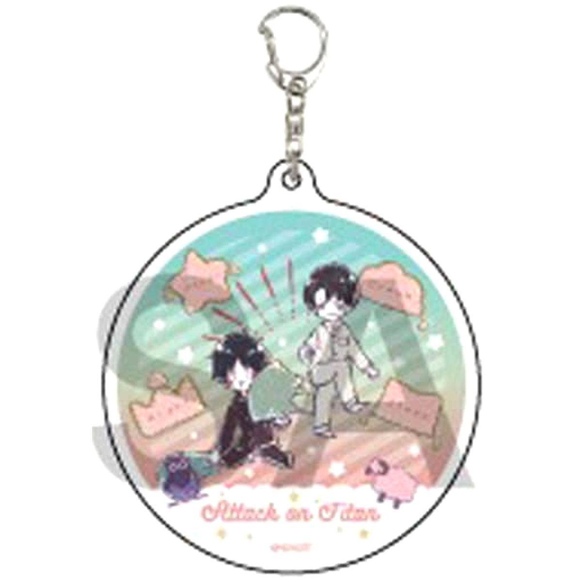 Attack on Titan Ellen Yeager Levi Ackerman Graph Art Design Sleepover Ver. Acrylic Keychain 09 Keychains [USED]