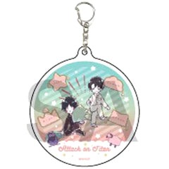 Attack on Titan Ellen Yeager Levi Ackerman Graph Art Design Sleepover Ver. Acrylic Keychain 09 Keychains [USED]