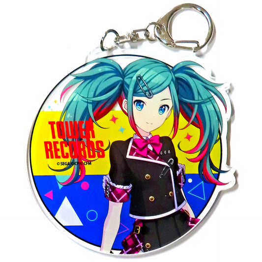 School SEKAI Hatsune Miku Leo/need Project SEKAI Colorful Stage! feat. Hatsune Miku x TOWER RECORDS Acrylic Keychain [USED]