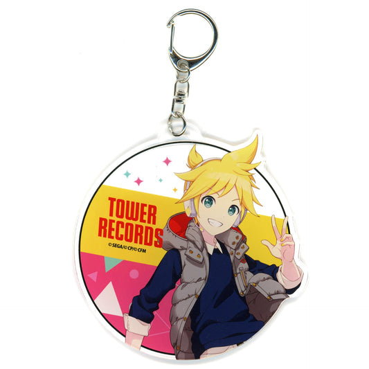 Hatsune Miku: Colorful Stage! Kagamine Len Street SEKAI Vivid Bad Squad Acrylic Keychain Tower Records Limited Keychains [USED]
