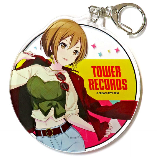 Hatsune Miku: Colorful Stage! Meiko Street SEKAI Vivid Bad Squad Acrylic Keychain Tower Records Limited Keychains [USED]