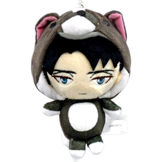 Levi Ackerman Attack on Titan Animarukko Plush Mascot Birthday Ver. Tokyo Station Pop-Up Store Limited [USED]