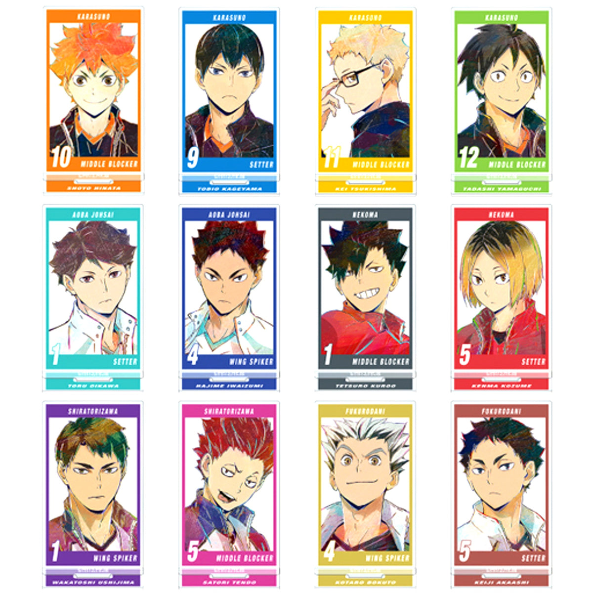 Set of 12 Haikyu!! To The Top Trading Ani-Art 5th Collection Acrylic Stand [USED]
