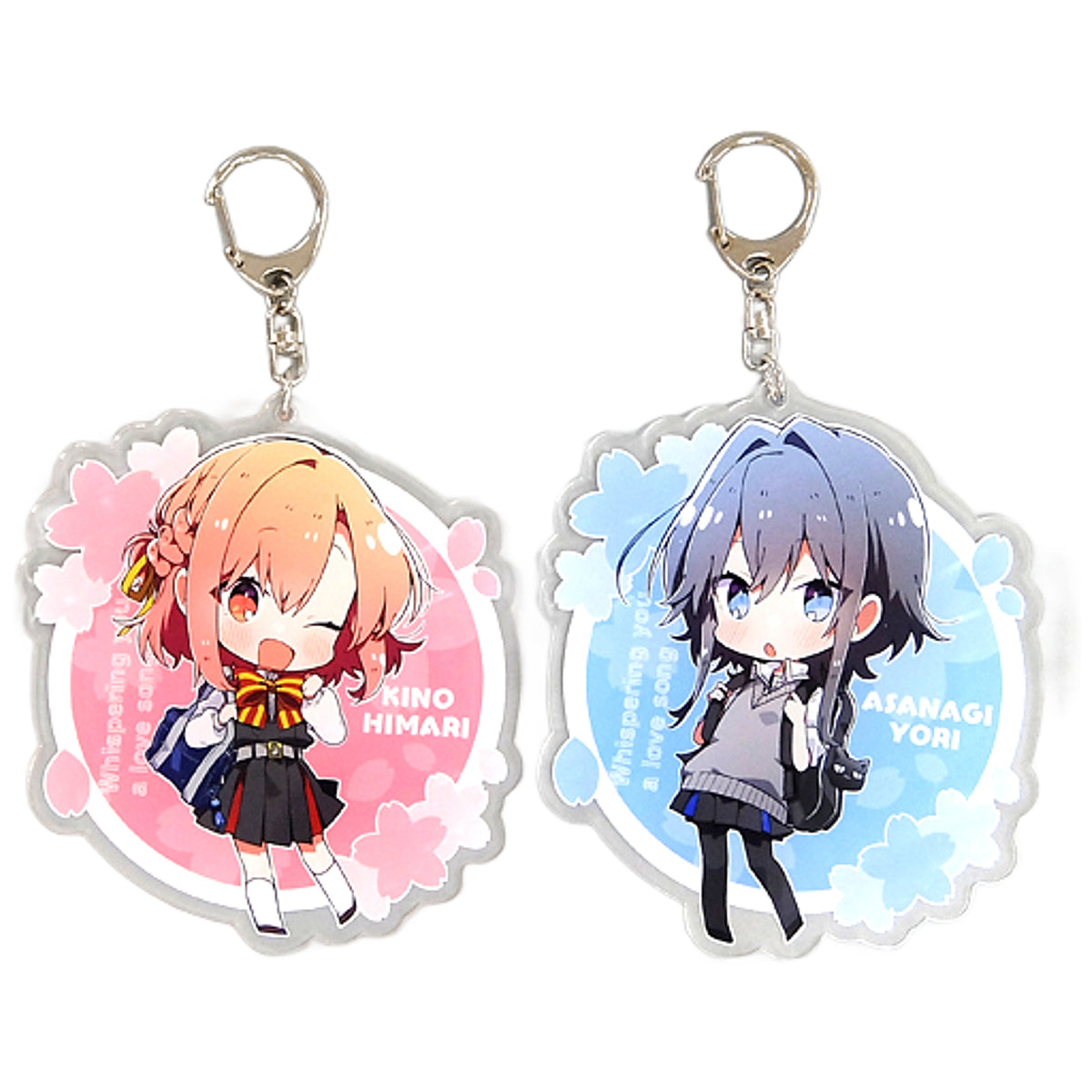 Whispering You a Love Song Himari Kino Yori Asanagi Big Acrylic Keychain Melonbooks Limited Comics Vol.4 Bundled Bonus Set of 2 Keychains [USED]