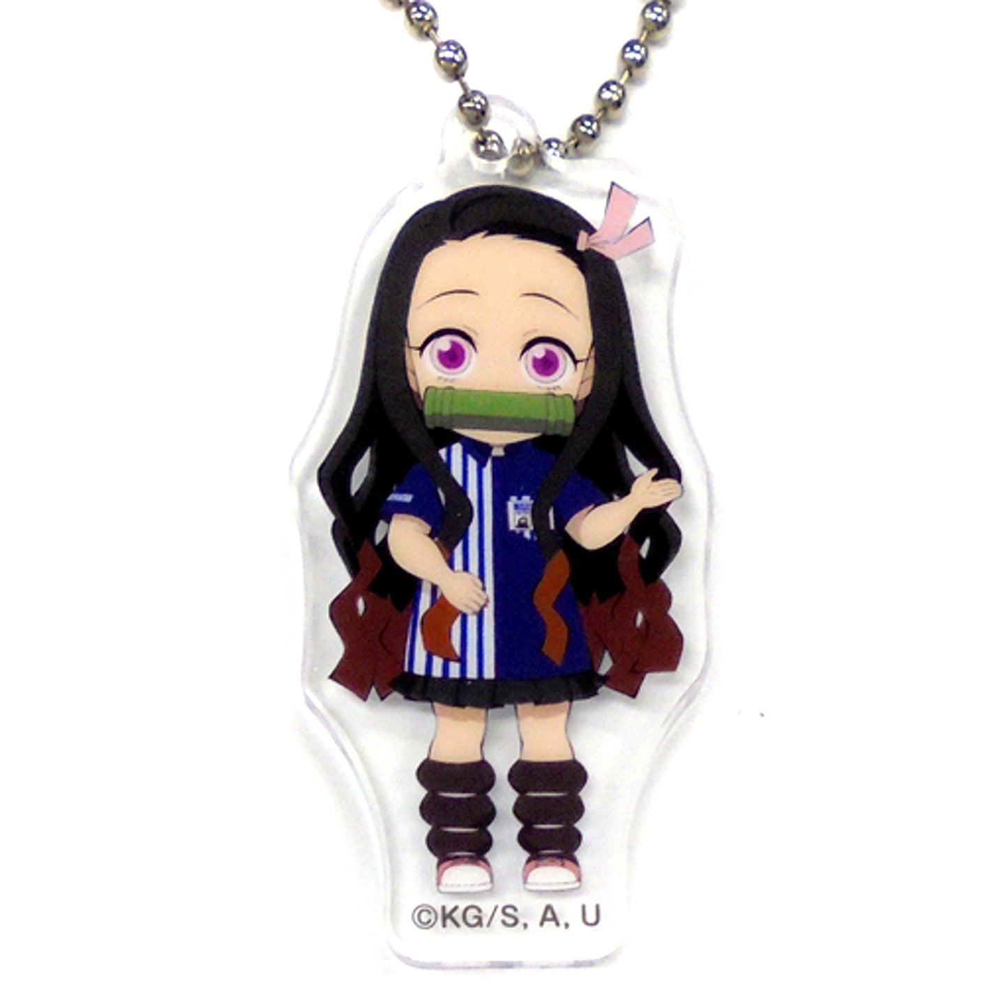 Nezuko Kamado Demon Slayer Lawson Acrylic Keychain Lawson Uniform [USED]