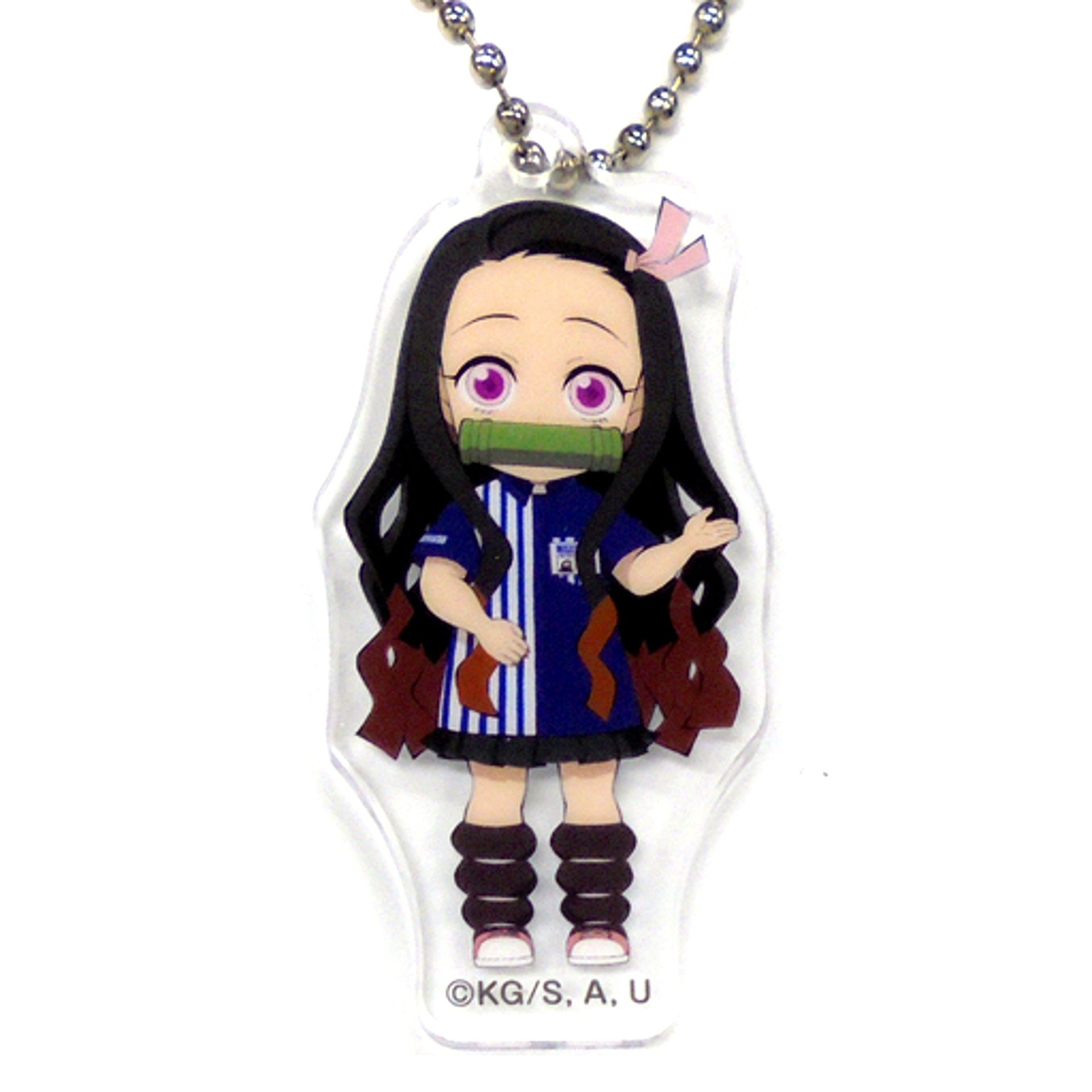 Nezuko Kamado Demon Slayer Lawson Acrylic Keychain Lawson Uniform [USED]