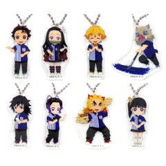 Demon Slayer: Kimetsu no Yaiba Nezuko Kamado & Others Acrylic Keychain Lawson Summer Uniform LAWSON Limited All 8 Types Set Keychains [USED]