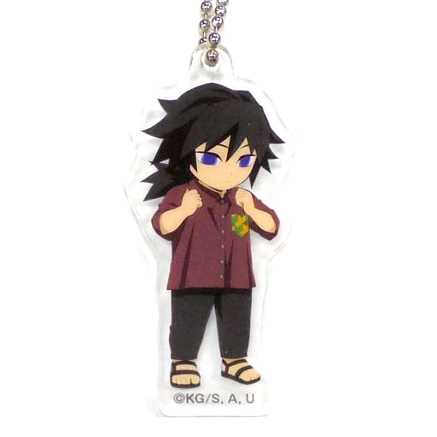Giyu Tomioka Demon Slayer Kimetsu no Yaiba Lawson Acrylic Keychain Summer Uniform [USED]