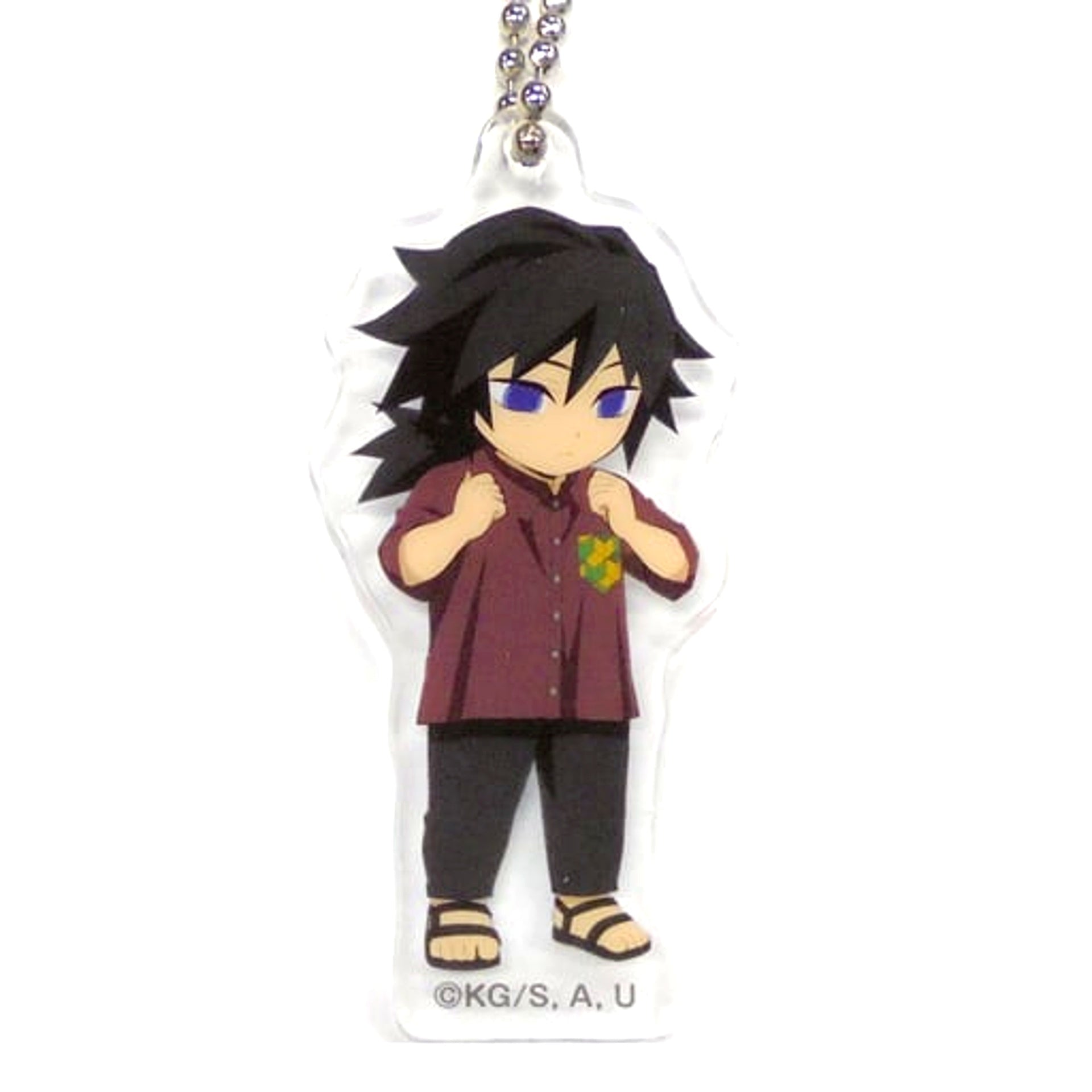 Giyu Tomioka Demon Slayer Kimetsu no Yaiba Lawson Acrylic Keychain Summer Uniform [USED]