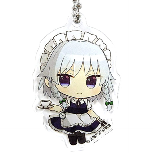 Touhou Project Sakuya Izayoi Acrylic Keychain Gensokyo SD Collection 2-C Red Atre Akihabara Hakurei Shrine Spring Festival 2021 Exclusive Keychains [USED]