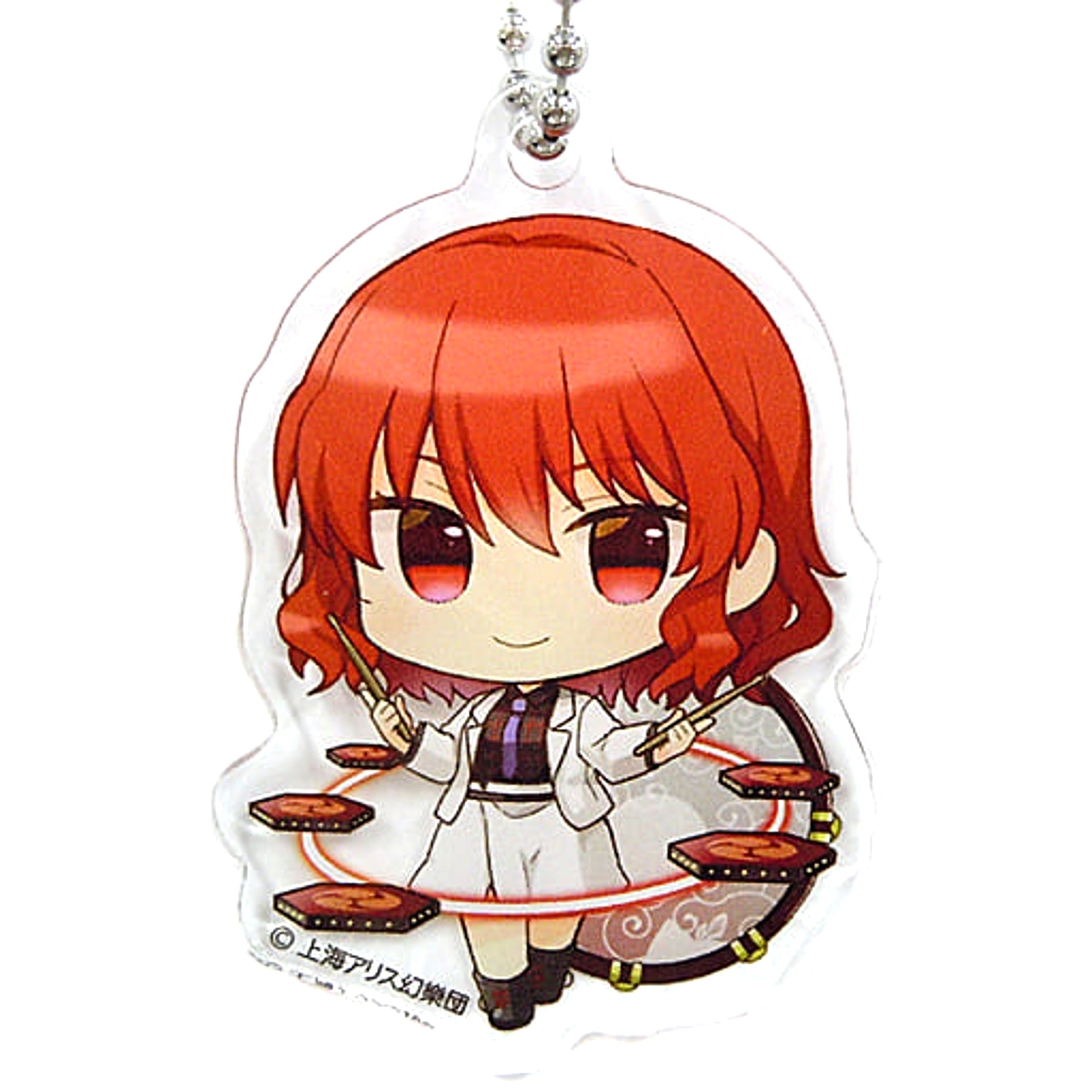 Touhou Project Raiko Horikawa Acrylic Keychain Gensokyo SD Collection 2-C Red Atre Akihabara Hakurei Shrine Spring Festival 2021 Exclusive Keychains [USED]