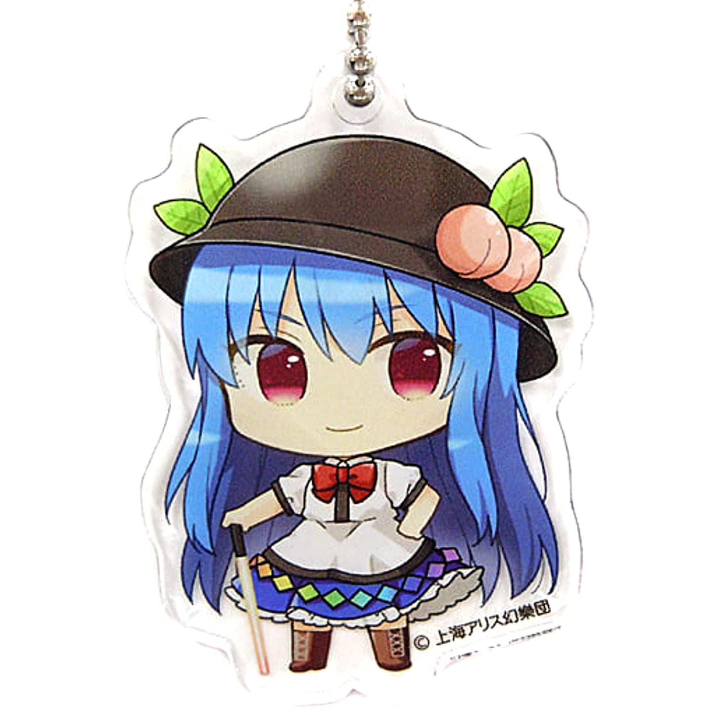 Touhou Project Hinanawi Tenshi Acrylic Keychain Gensokyo SD Collection 2-E Violet Atre Akihabara Hakurei Shrine Spring Festival 2021 Exclusive Keychains [USED]
