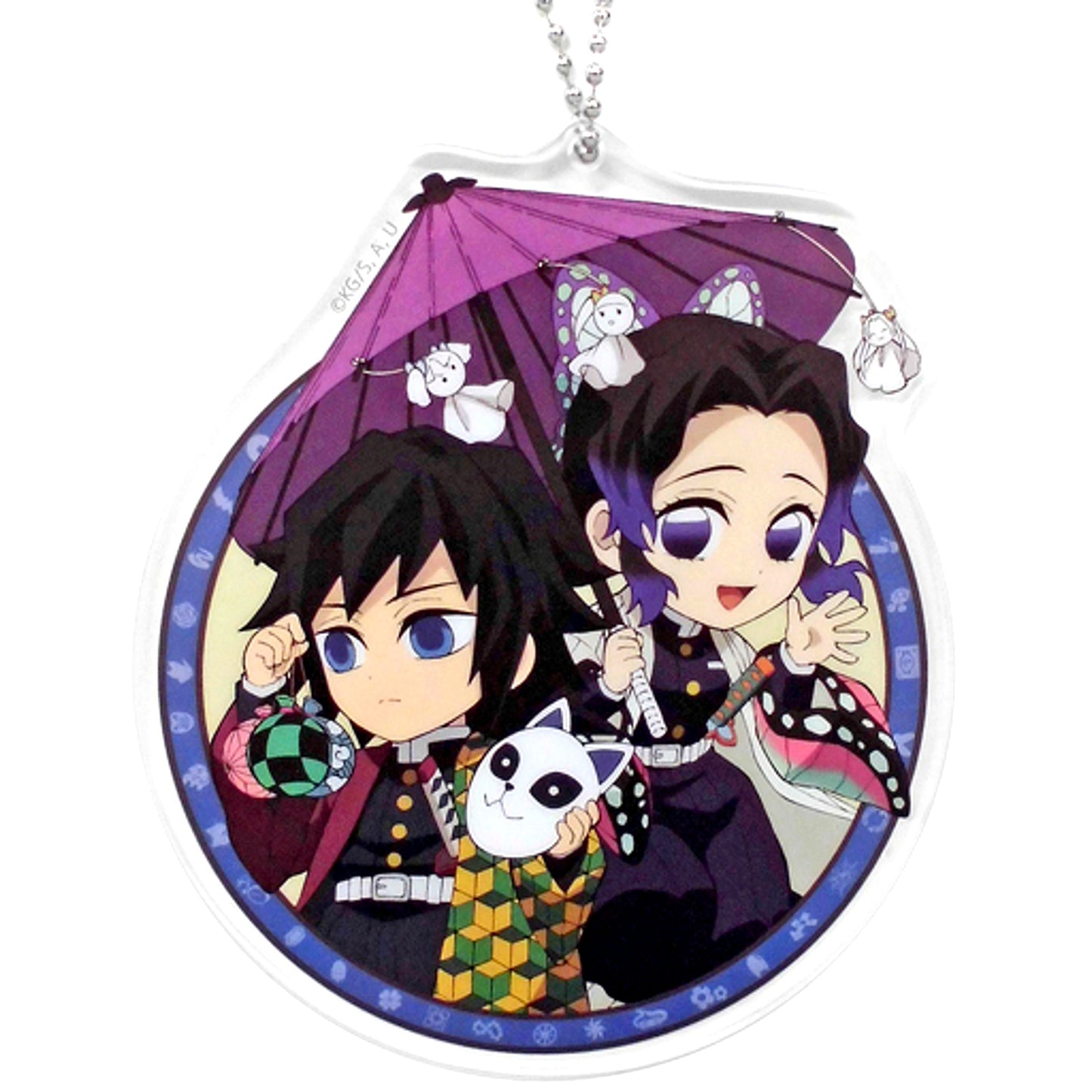 Giyu Tomioka & Shinobu Kocho Demon Slayer Minichara Shu 2 Bundle Air Comiket 3 Acrylic Charm [USED]