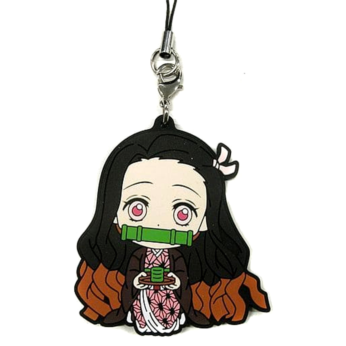 Demon Slayer: Kimetsu no Yaiba Nezuko Kamado Ichiban Kuji Kisatsu no Kokorozashi Rubber Charm Taking a Break Ver. Kyunchara Illustrations Prize F Keychains [USED]