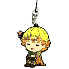 Demon Slayer: Kimetsu no Yaiba Zenitsu Agatsuma Ichiban Kuji Kisatsu no Kokorozashi Rubber Charm Taking a Break Ver. Kyunchara Illustrations Prize F Keychains [USED]