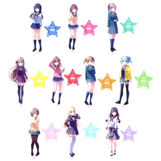 Set of 10 Acrylic Stand Prize Hikokuji Idoly Pride Vol.1 [USED]