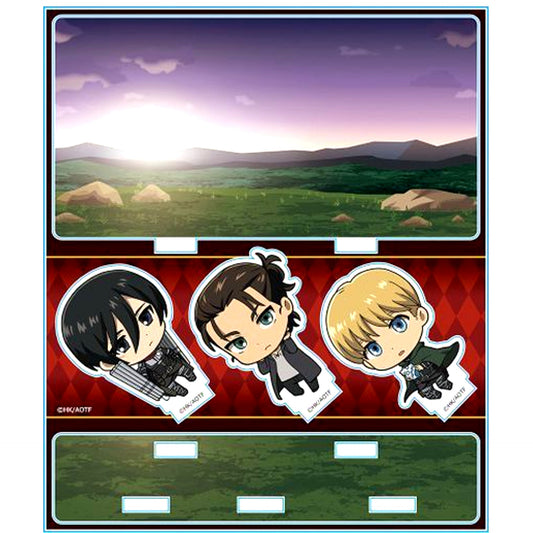 Eren & Mikasa & Armin E. Acrylic Diorama Attack on Titan [USED]