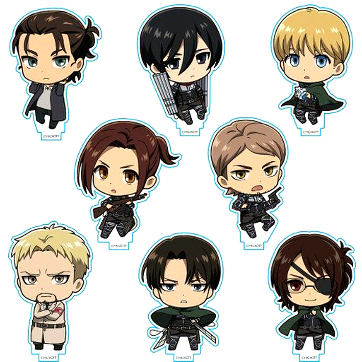 Set of 8 Attack on Titan Acrylic Stand Collection vol.3 [USED]