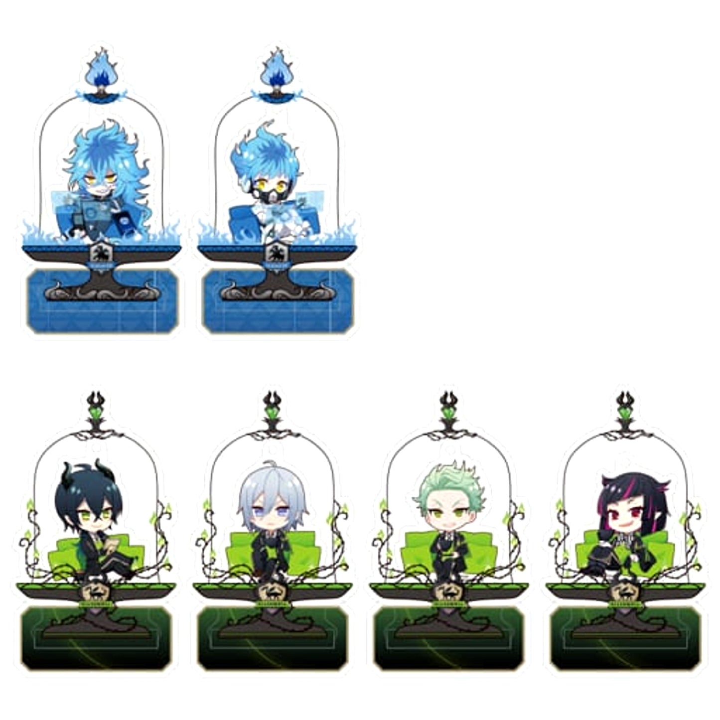 Idia Shroud & Others Disney: Twisted-Wonderland All 6 Types Set Transparent Acrylic Stand Vol.4 [USED]