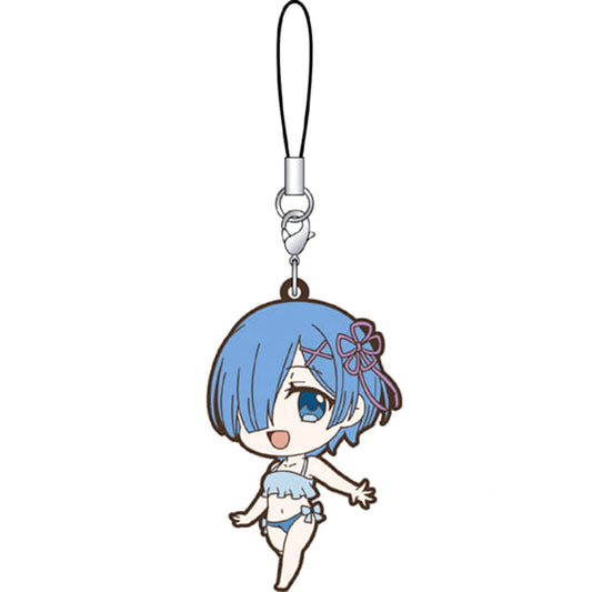 Re:ZERO -Starting Life in Another World- Rem A Rubber Strap Collection Summer Vol.2 Keychains [USED]
