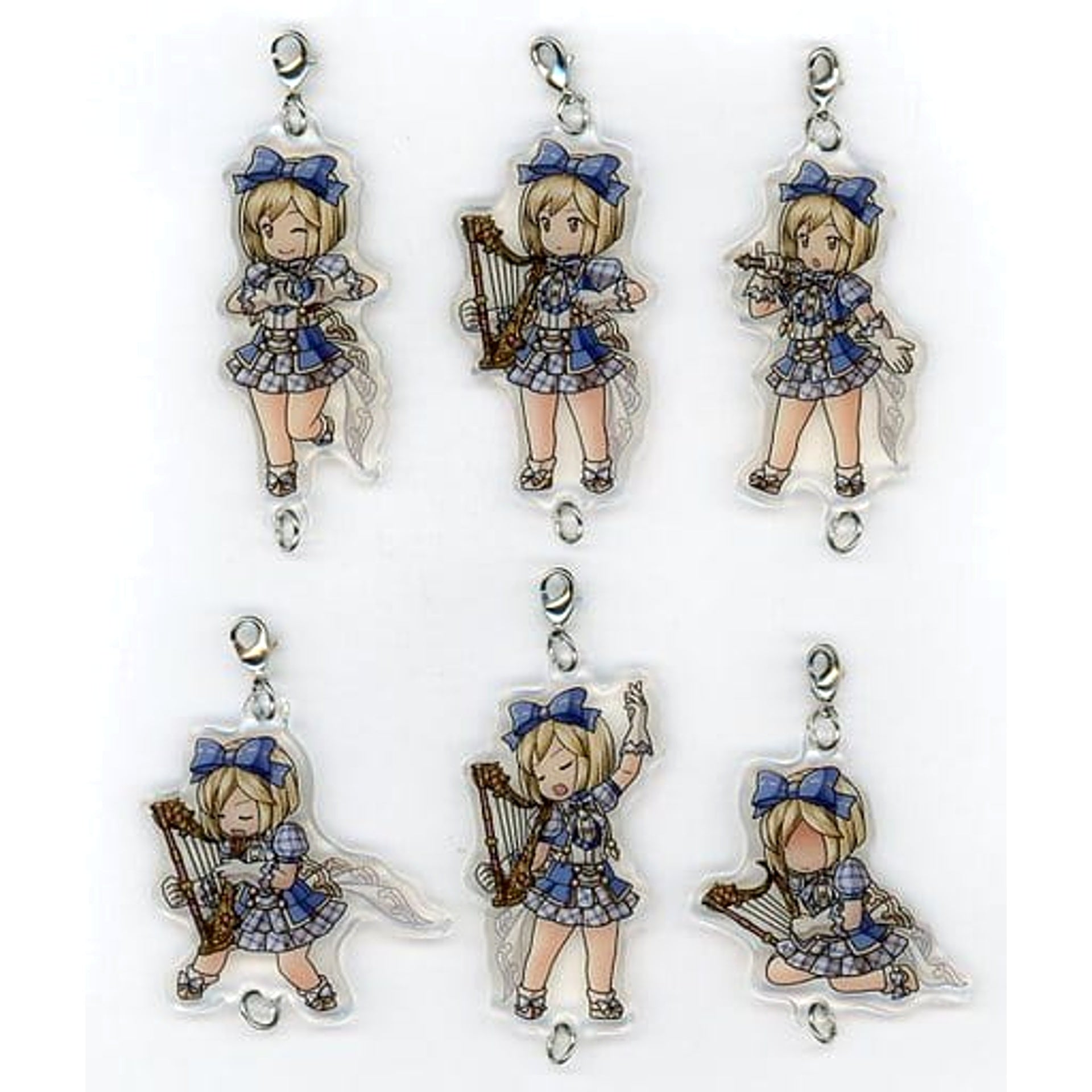 Granblue Fantasy Djeeta & Others Idol Skin Djeeta Acrylic Charms All 6 Types Set Charm [USED]