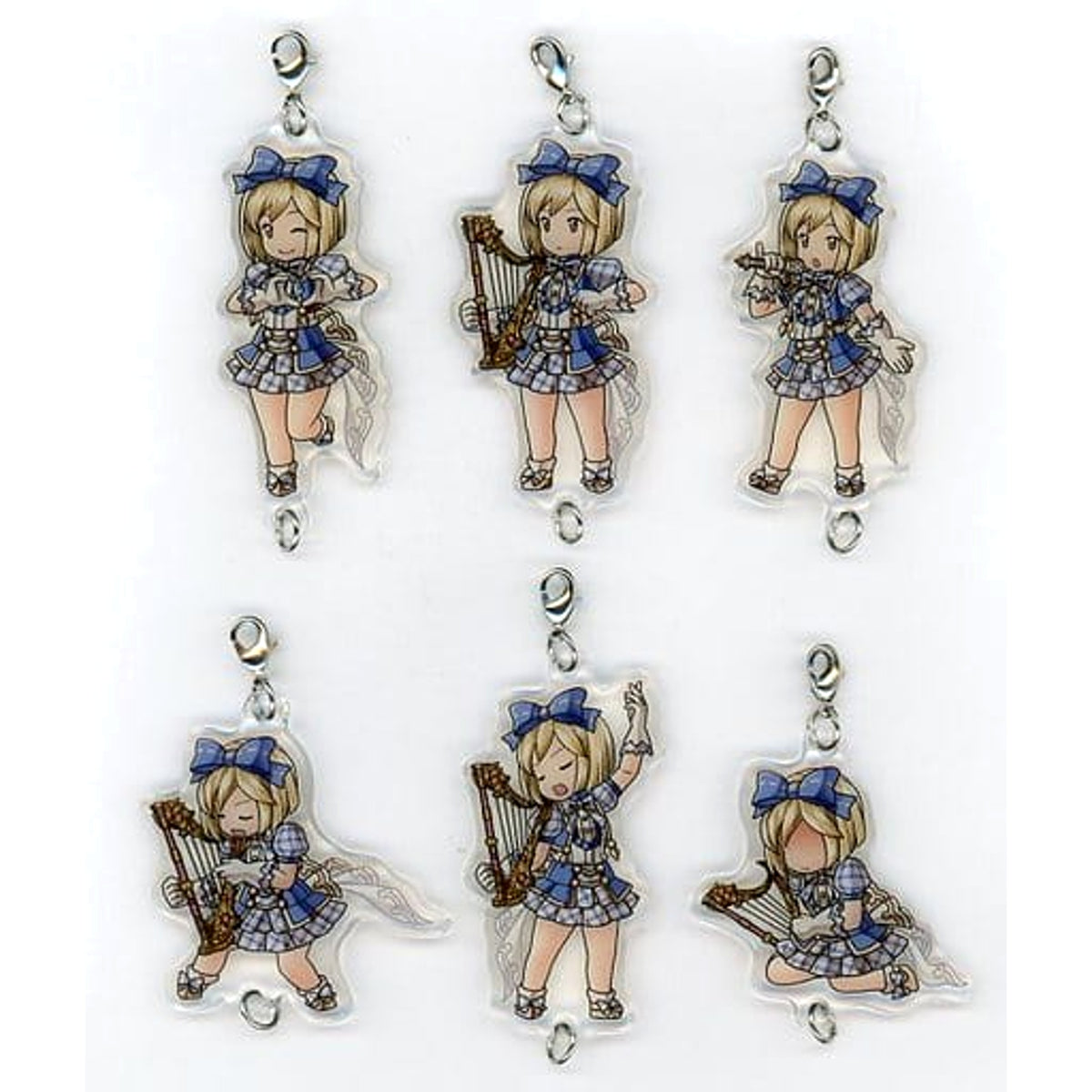 Granblue Fantasy Djeeta & Others Idol Skin Djeeta Acrylic Charms All 6 Types Set Charm [USED]