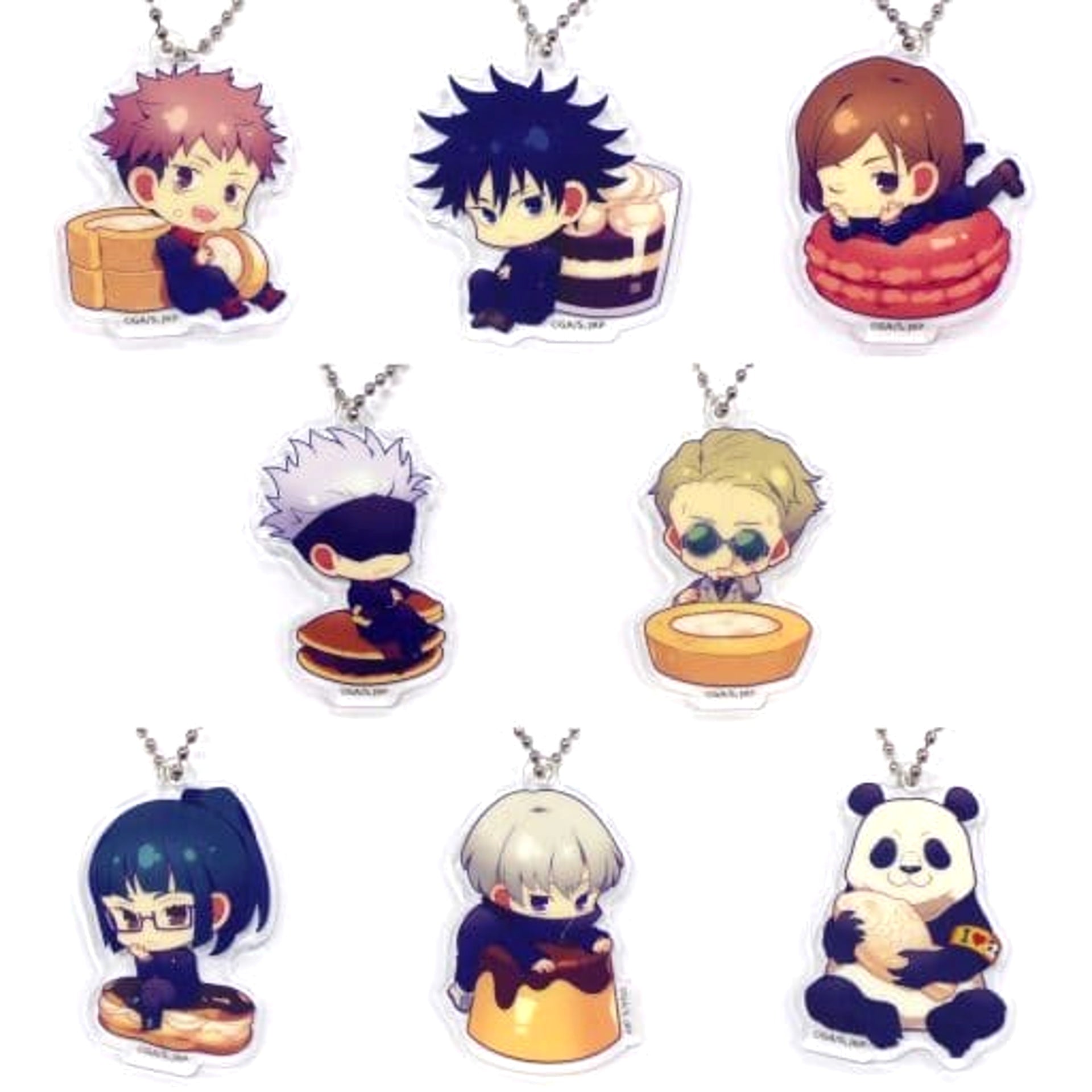 Jujutsu Kaisen Satoru Gojo & Others Acrylic Keychain LAWSON Limited All 8 Types Set Keychains [USED]
