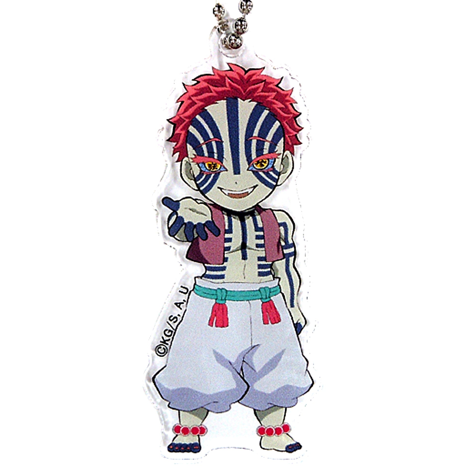 Akaza Demon Slayer Kimetsu no Yaiba Mugen Train Random Deformed Acrylic Charm [USED]