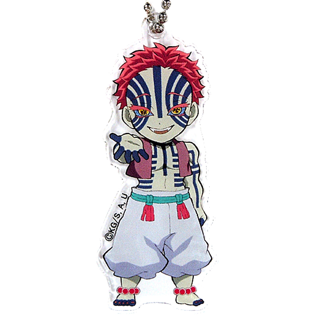 Akaza Demon Slayer Kimetsu no Yaiba Mugen Train Random Deformed Acrylic Charm [USED]