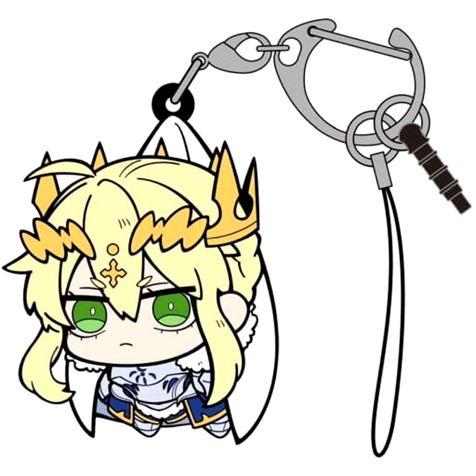 Fate/Grand Order The Sacred Round Table Realm Camelot Lion King Tsumamare Rubber Strap [USED]