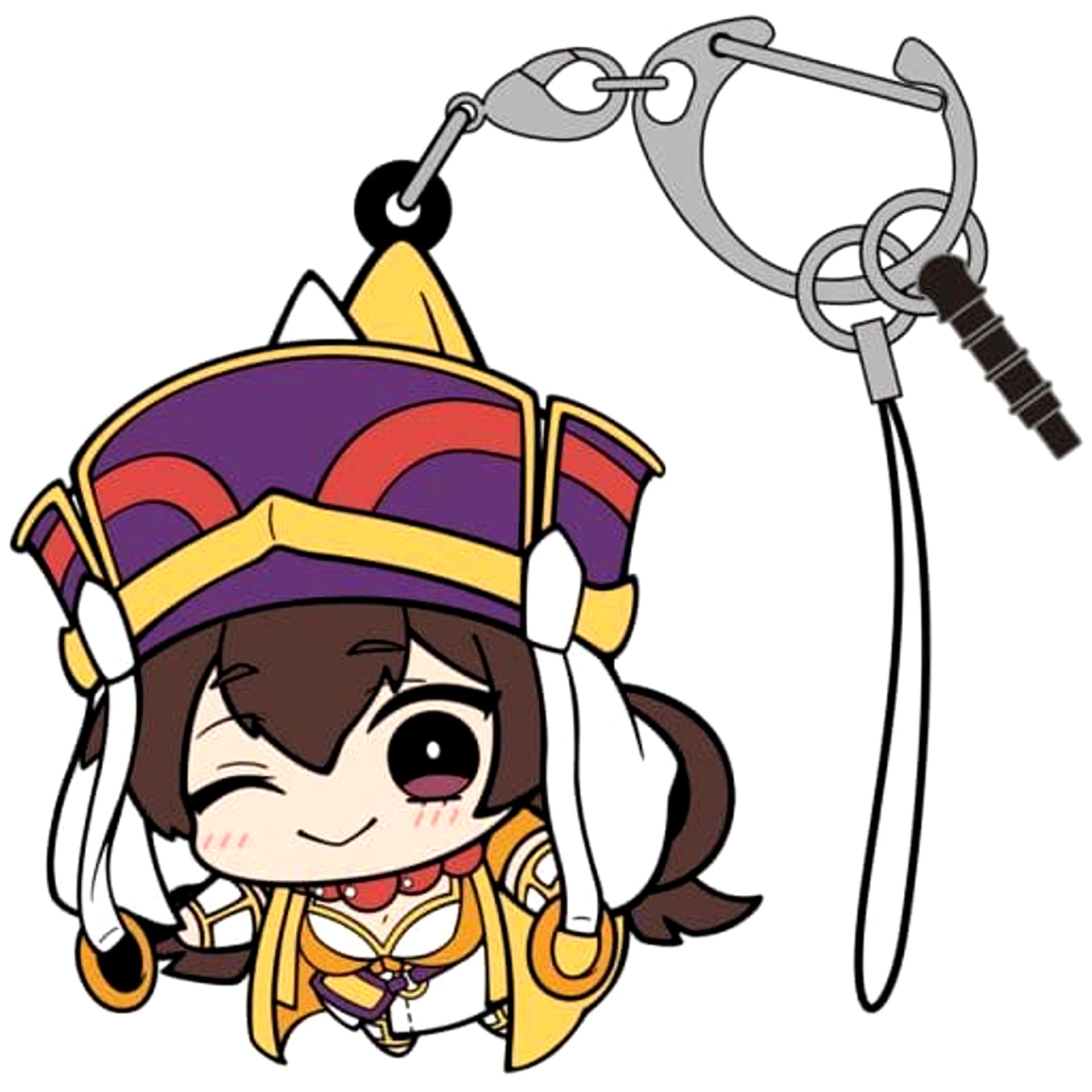 Fate/Grand Order THE MOVIE Divine Realm of the Round Table: Camelot Xuanzang Sanzang Tsumamare Rubber Strap [USED]