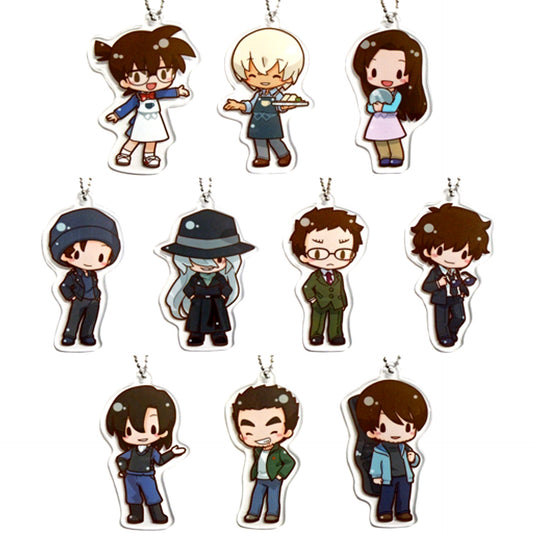 Set of 10 Detective Conan Acrylic Keychain Mascot Vol.2 [USED]