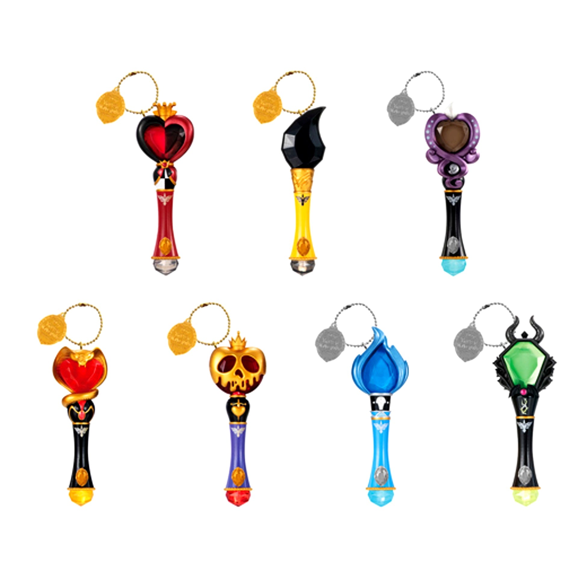 Set of 7 Disney Twisted Wonderland Crystal Rod Charm [USED]