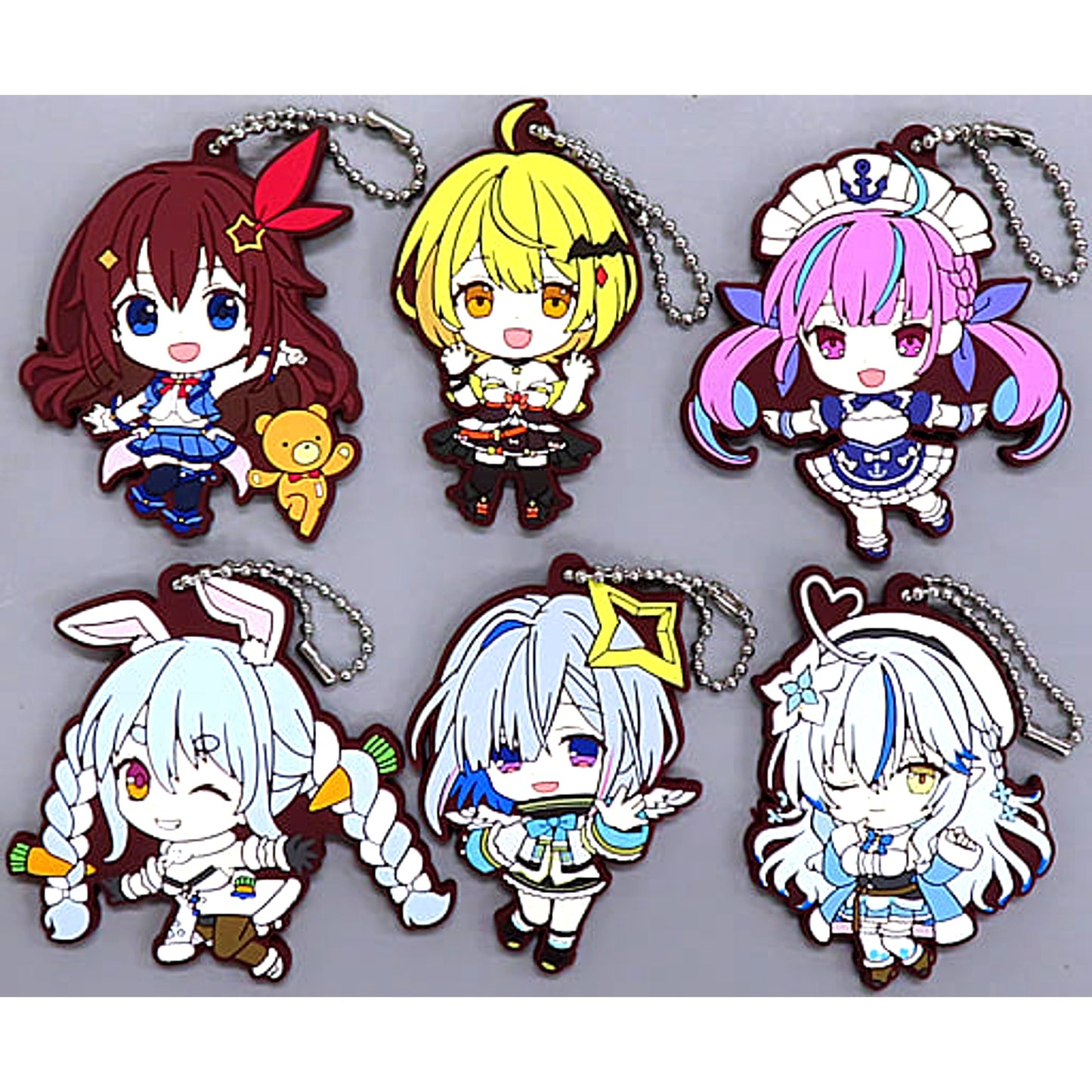Virtual YouTuber hololive Capsule Rubber Mascot Collection Complete Set of 6 Premium Bandai Exclusive [USED]