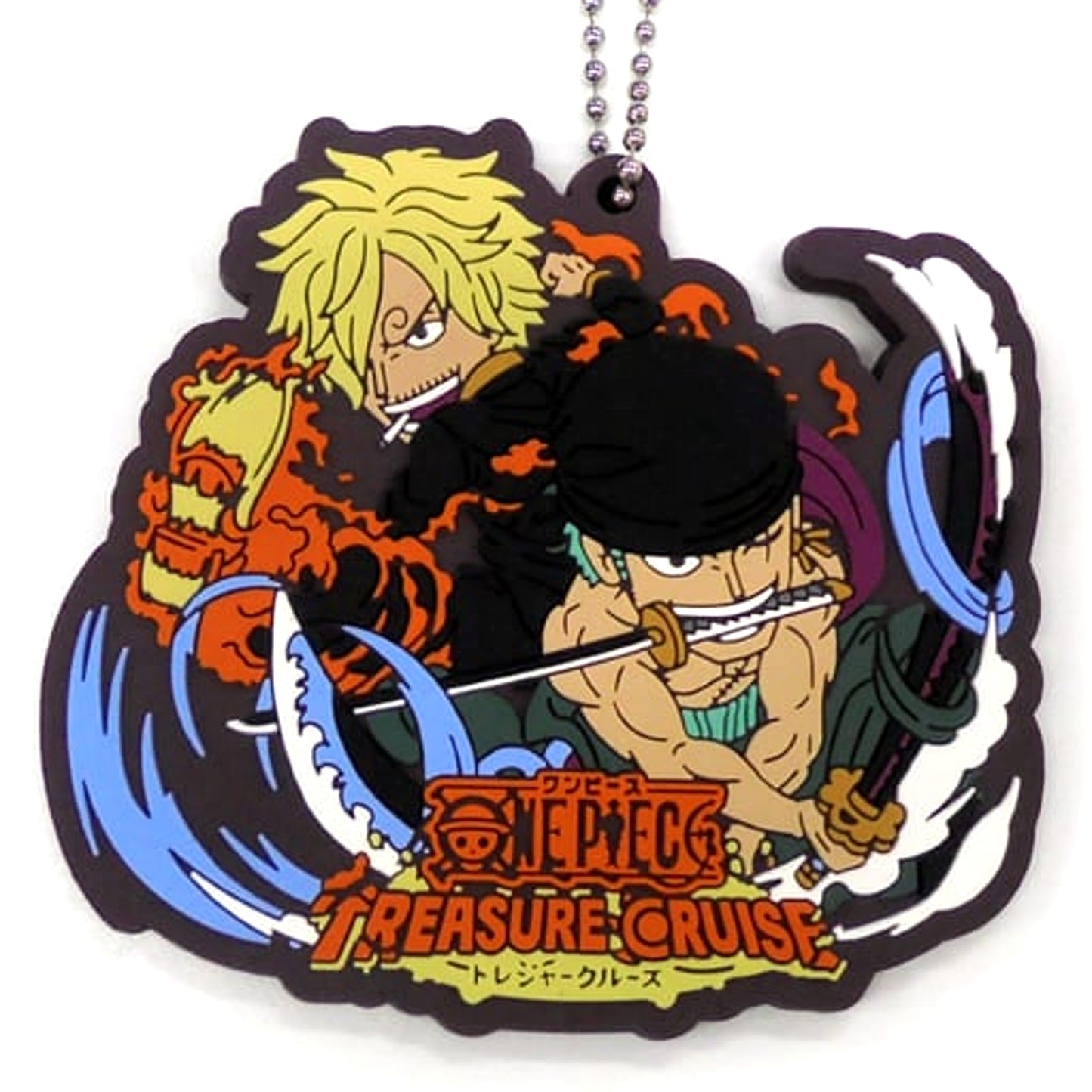 One Piece Sanji Zoro Ichiban Kuji With One Piece Treasure Cruise Vol.2 Rubber Mascot Treasure Cruise Prize E Keychains [USED]