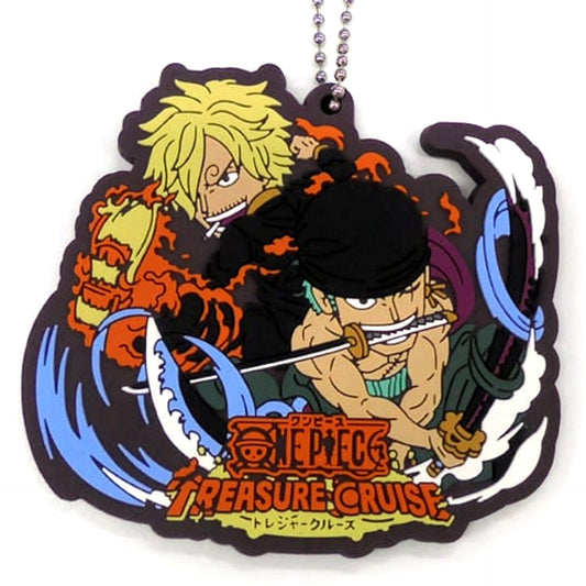 One Piece Sanji Zoro Ichiban Kuji With One Piece Treasure Cruise Vol.2 Rubber Mascot Treasure Cruise Prize E Keychains [USED]