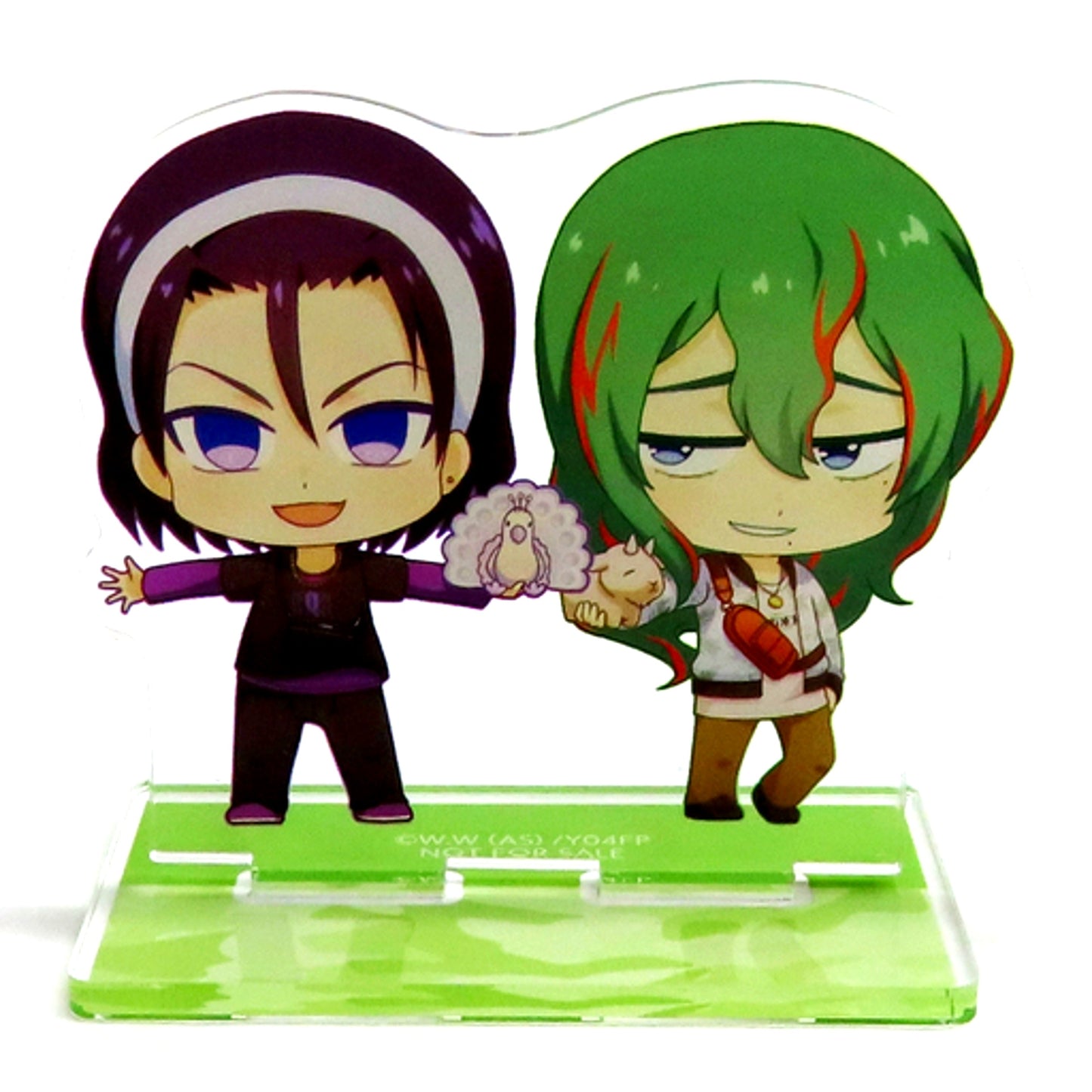 Jinpachi Todo White Peacock and Yusuke Makishima Goat Yowamushi Pedal GLORY LINE Tobu Zoo Collabo Chibi Character Vol. 2 Trading Acrylic Stand Ver. A Ver. B Event and AMNIBUS Limited BOX Bonus Item [USED]