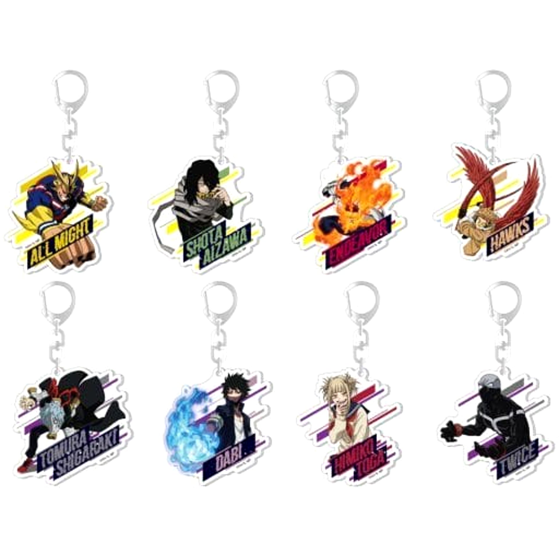 My Hero Academia Shota Aizawa & Others Trading Acrylic Keychains B Anime Season 5 Ver. Vol.2 All 8 Types Set Keychains [USED]