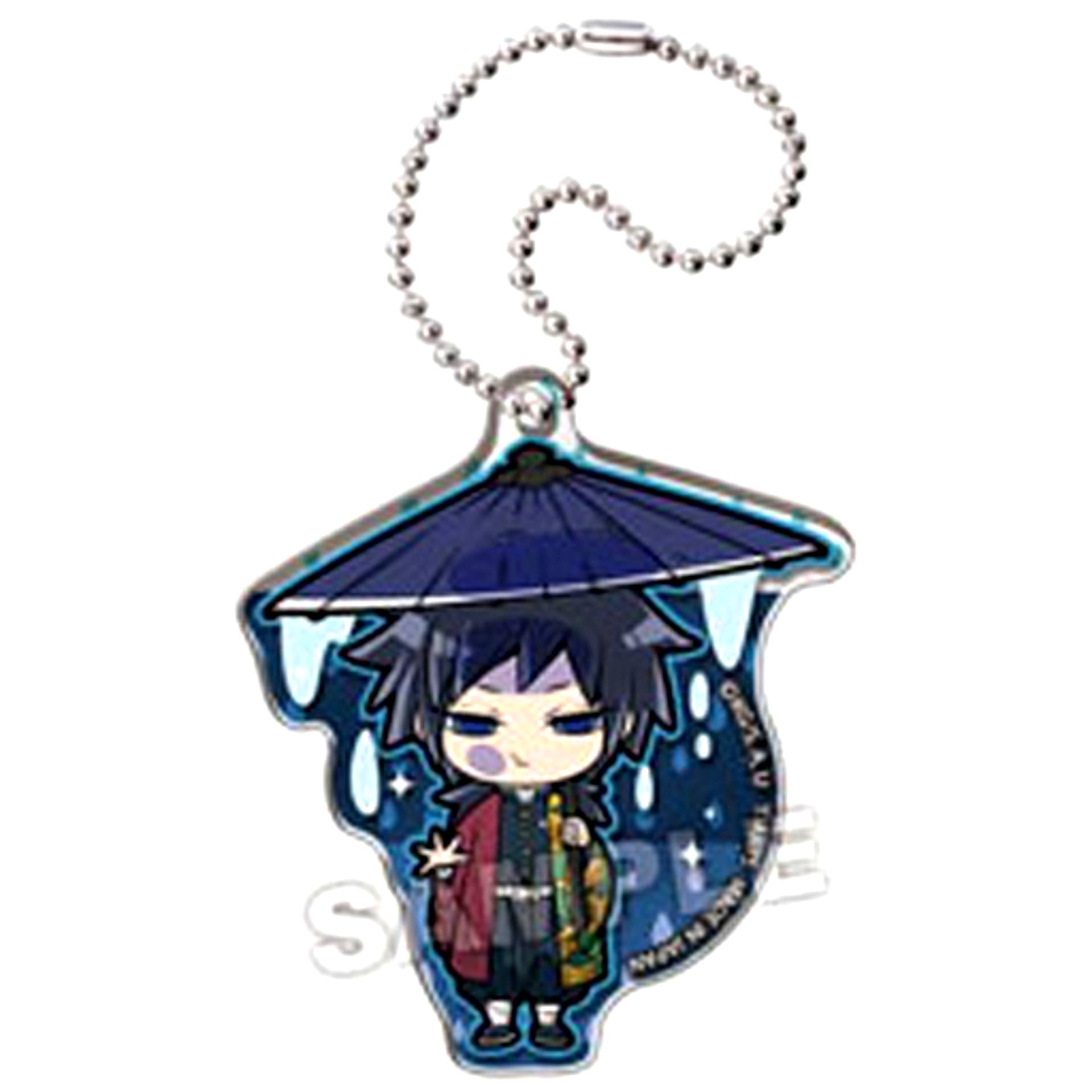Giyu Tomioka Demon Slayer: Kimetsu no Yaiba Pita! Deforme Wagasa Acrylic Keychain [USED]